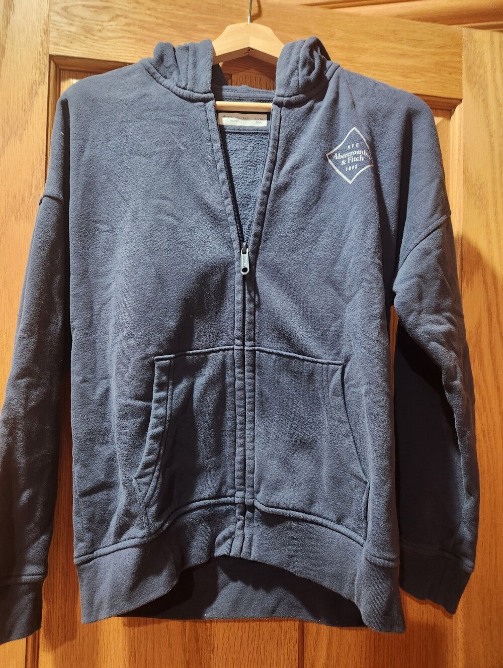 Abercrombie & Fitch Dark Blue Hooded Zip Sweatshirt